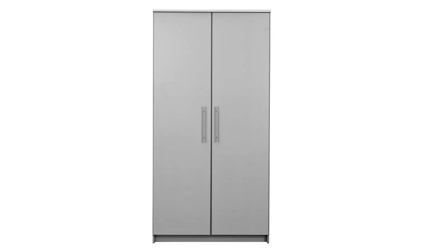 Normandy Large 2 Door Wardrobe - Grey